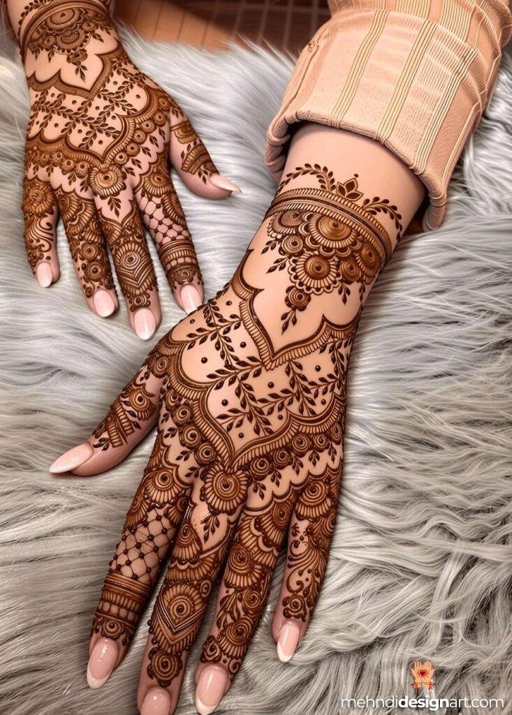 40+ Elegant Mehndi Designs: Timeless Beauty for Every Occasion 43