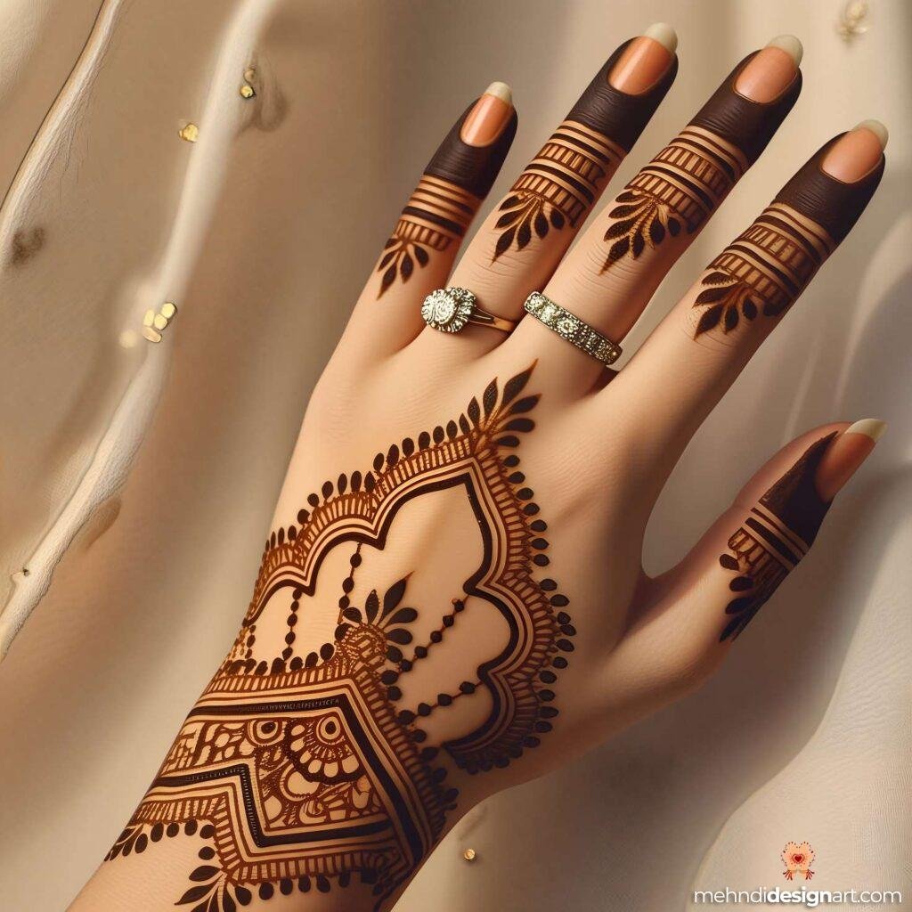60+ Modern Full Hand Mehndi Design for a Trendy Look 30