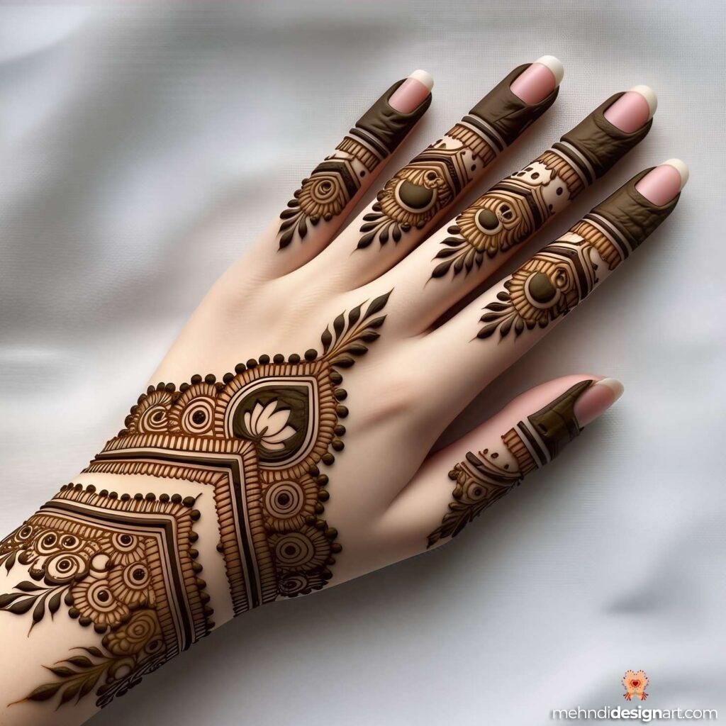 60+ Modern Full Hand Mehndi Design for a Trendy Look 11