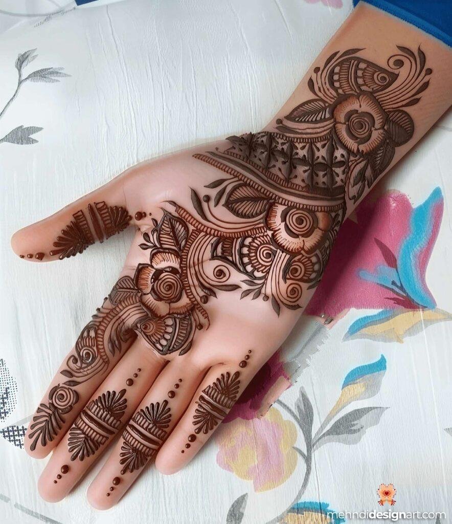 35 + Trendy Modern Royal Front Hand Mehndi Design 15