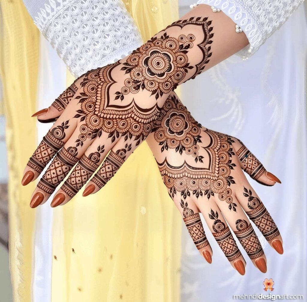40+ Arabic Mehndi Designs for Full Hands: Timeless Elegance and Intricate Beauty 4