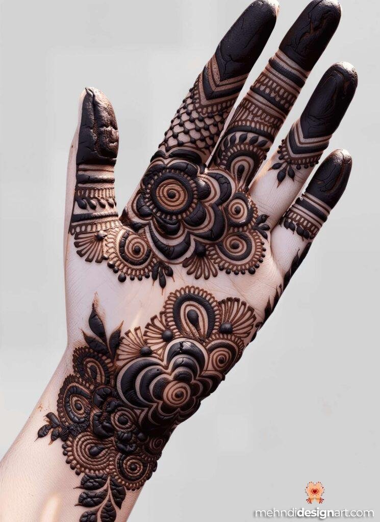 40+ Arabic Mehndi Designs for Full Hands: Timeless Elegance and Intricate Beauty 13