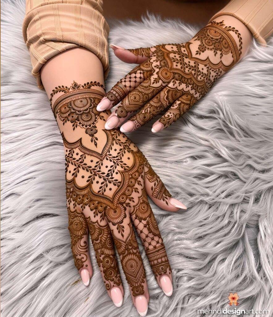 40+ Arabic Mehndi Designs for Full Hands: Timeless Elegance and Intricate Beauty 46