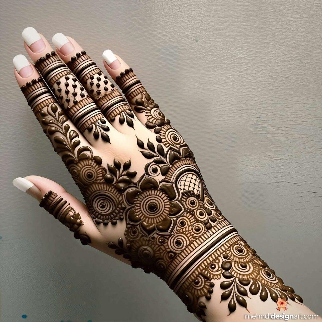 40+ Arabic Mehndi Designs for Full Hands: Timeless Elegance and Intricate Beauty 19