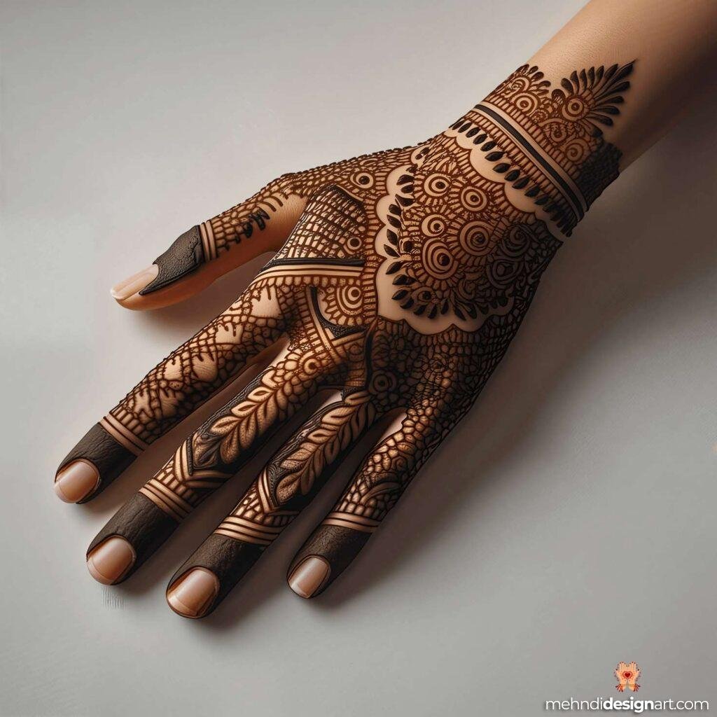 40+ Arabic Mehndi Designs for Full Hands: Timeless Elegance and Intricate Beauty 26