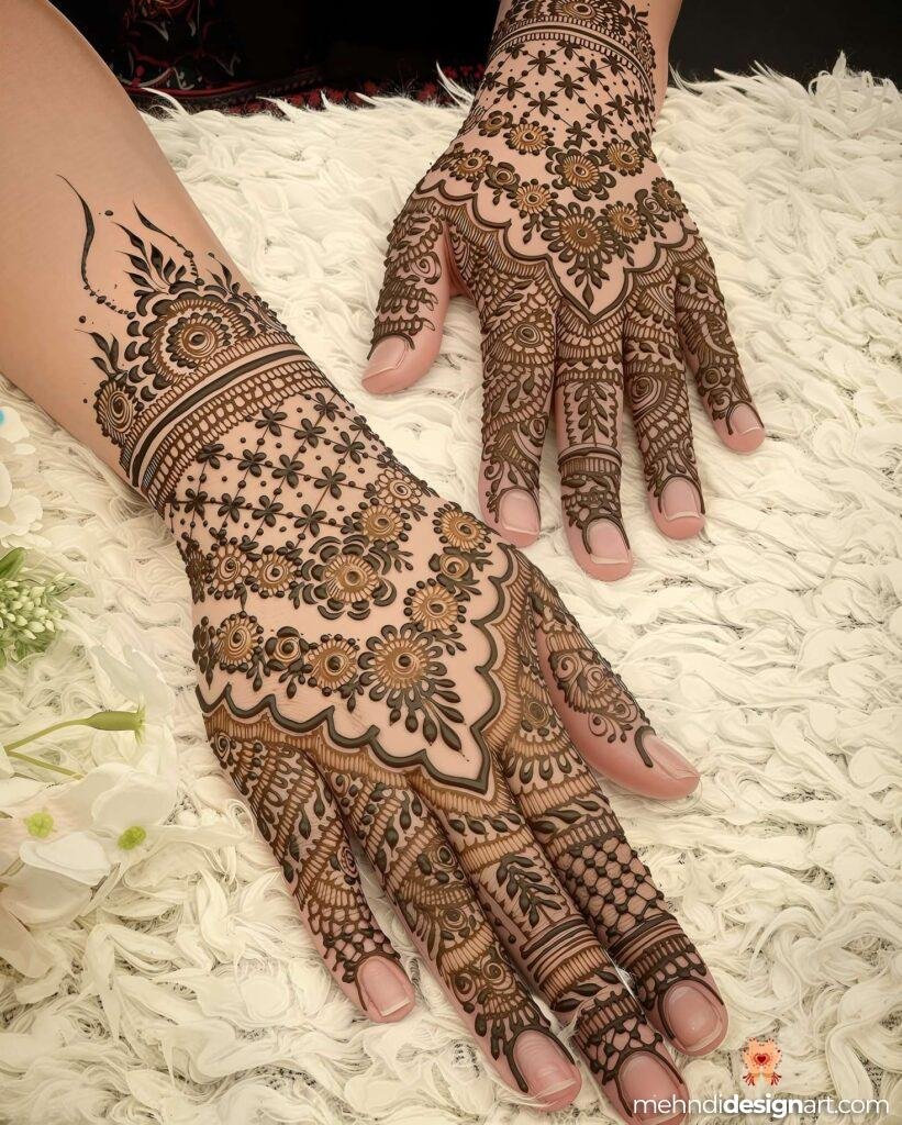 40+ Arabic Mehndi Designs for Full Hands: Timeless Elegance and Intricate Beauty 28