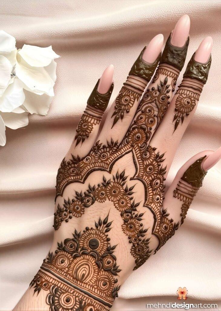 40+ Arabic Mehndi Designs for Full Hands: Timeless Elegance and Intricate Beauty 31