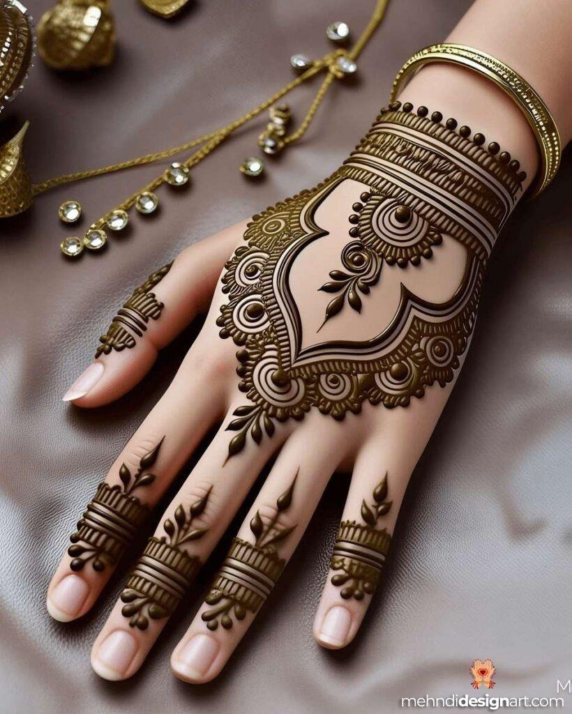 40+ Arabic Mehndi Designs for Full Hands: Timeless Elegance and Intricate Beauty 36