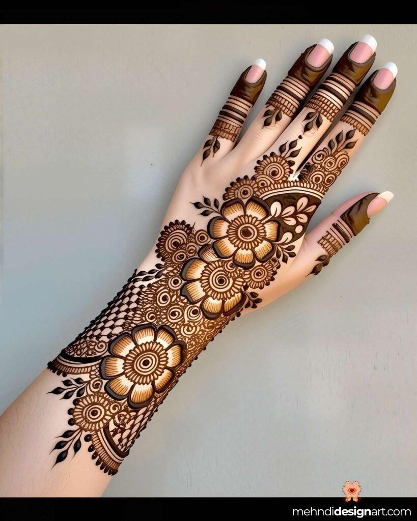 40+ Arabic Mehndi Designs for Full Hands: Timeless Elegance and Intricate Beauty 39