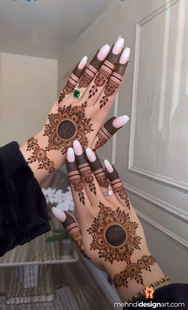 40+ Arabic Mehndi Designs for Full Hands: Timeless Elegance and Intricate Beauty 41