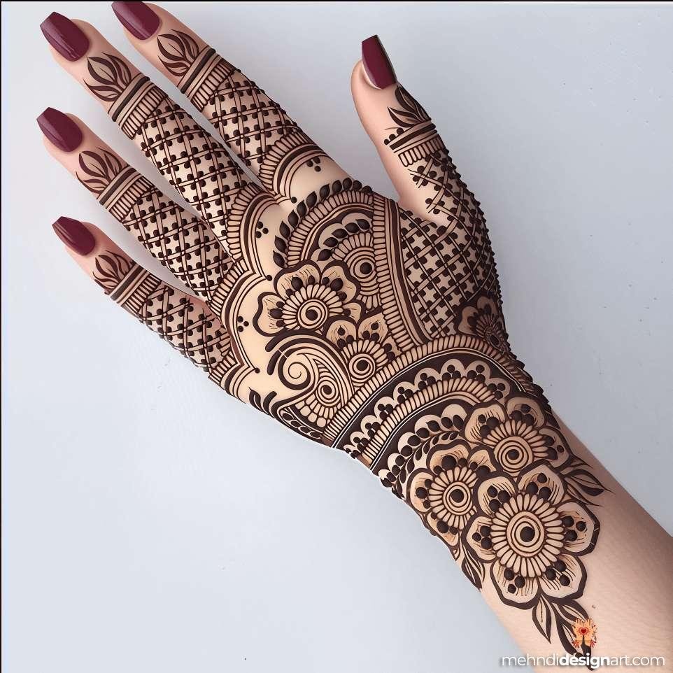 40+ Arabic Mehndi Designs for Full Hands: Timeless Elegance and Intricate Beauty 8