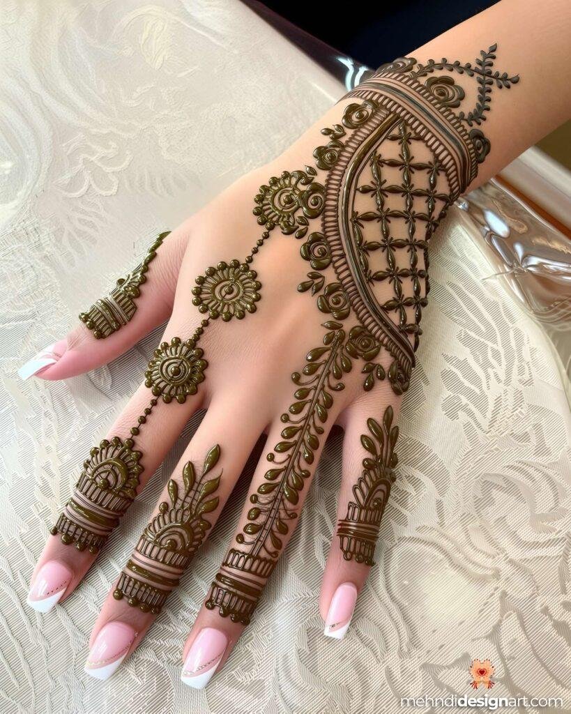 40+ Arabic Mehndi Designs for Full Hands: Timeless Elegance and Intricate Beauty 10
