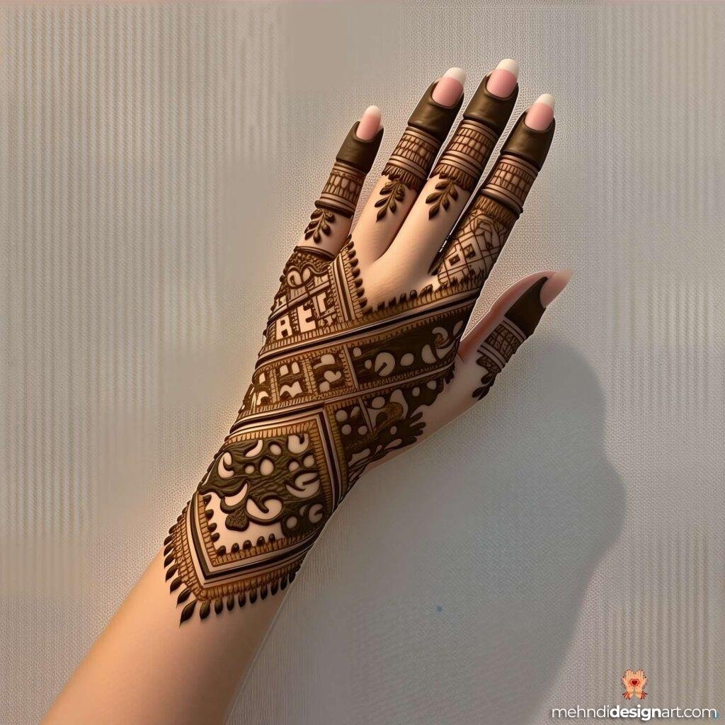 20+ Back Hand Simple Mehndi Design for an Elegant Look 4