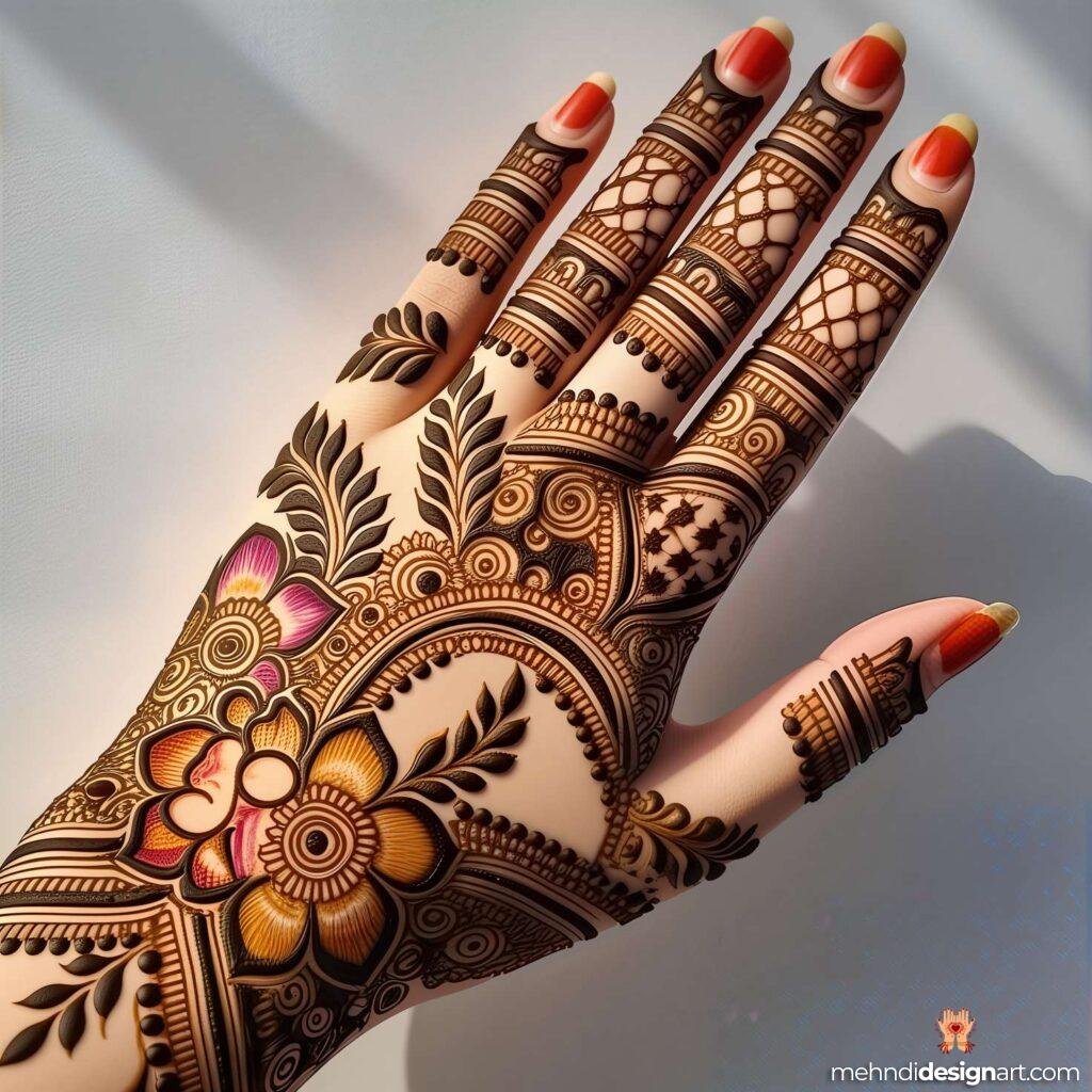 20+ Back Hand Simple Mehndi Design for an Elegant Look 11