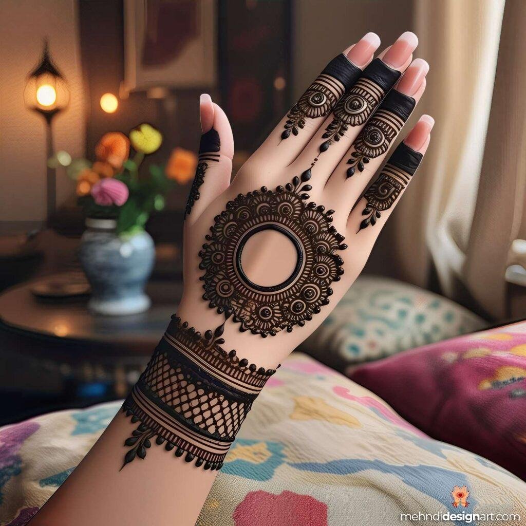 20+ Back Hand Simple Mehndi Design for an Elegant Look 16