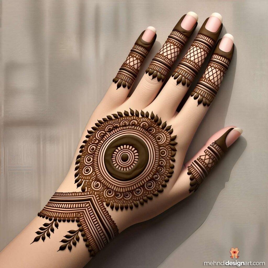 20+ Back Hand Simple Mehndi Design for an Elegant Look 20