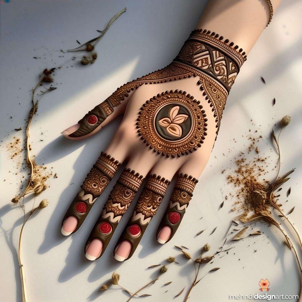 20+ Back Hand Simple Mehndi Design for an Elegant Look 21