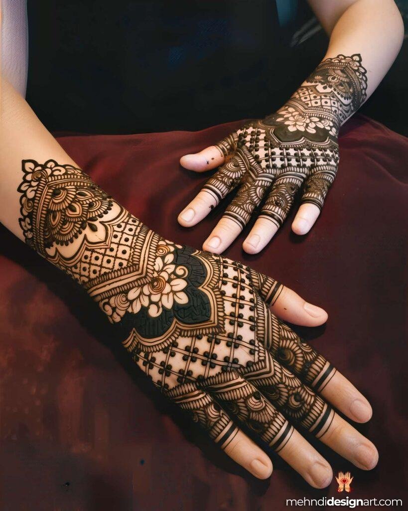 20+ Back Hand Simple Mehndi Design for an Elegant Look 22