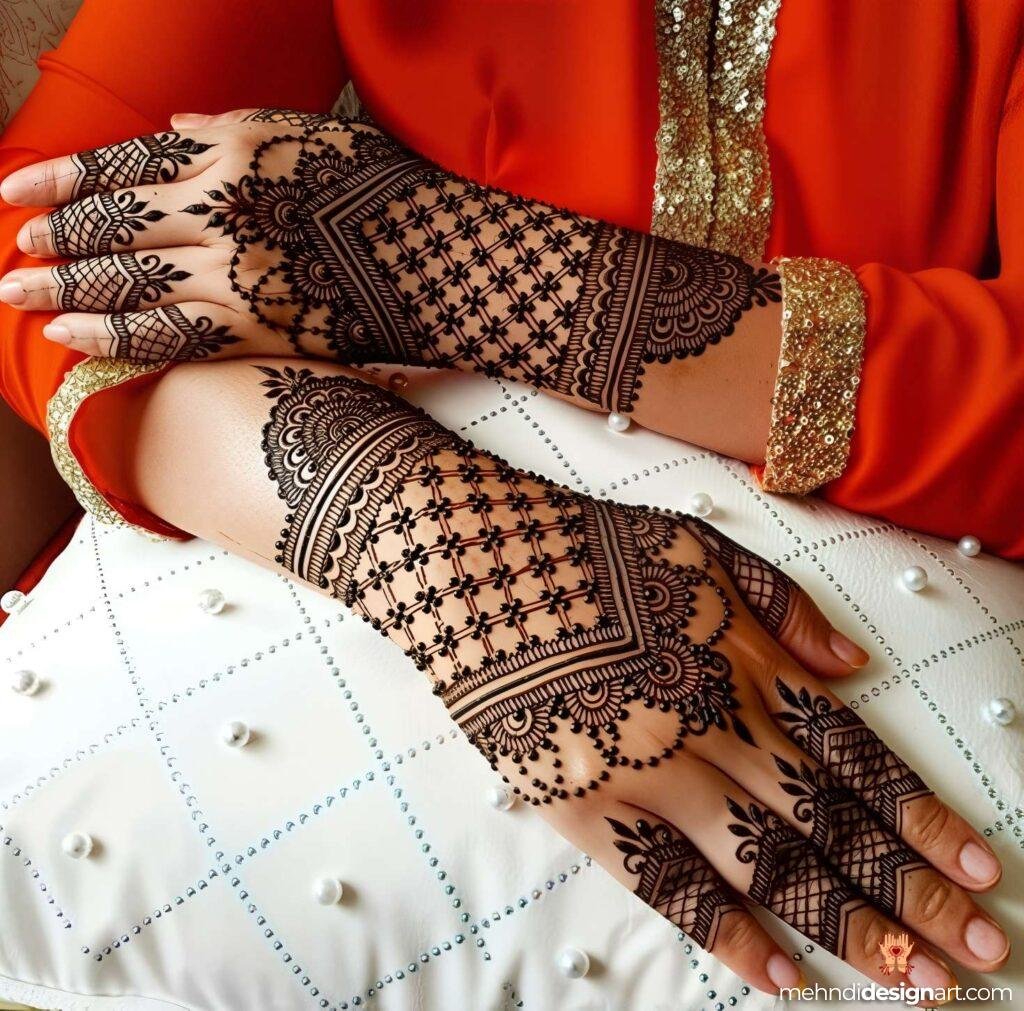 20+ Back Hand Simple Mehndi Design for an Elegant Look 8