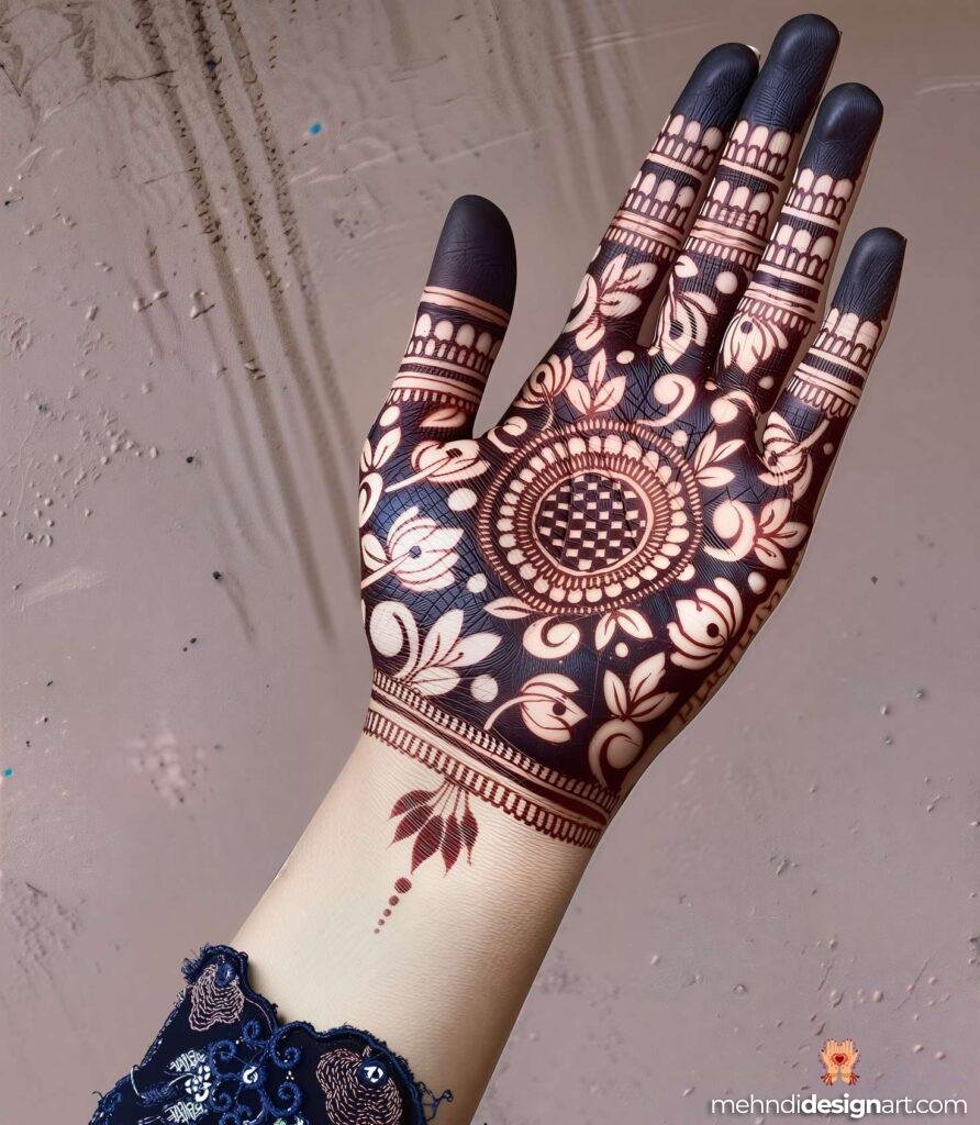 35+ Beautiful Easy Full Palm Mehndi Designs for Every Occasion 5