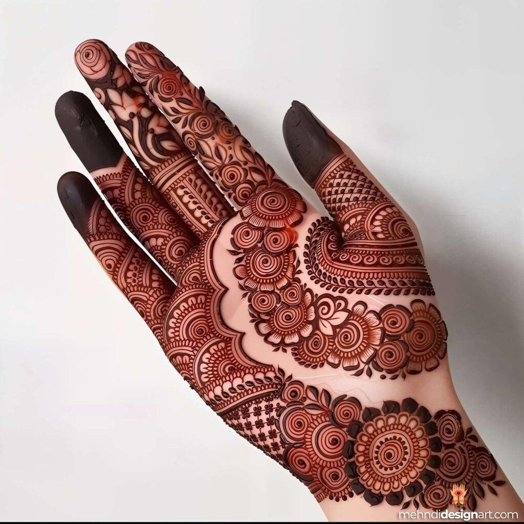 35+ Beautiful Easy Full Palm Mehndi Designs for Every Occasion 22