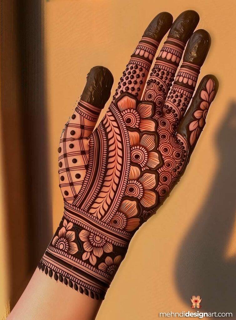 35+ Beautiful Easy Full Palm Mehndi Designs for Every Occasion 27
