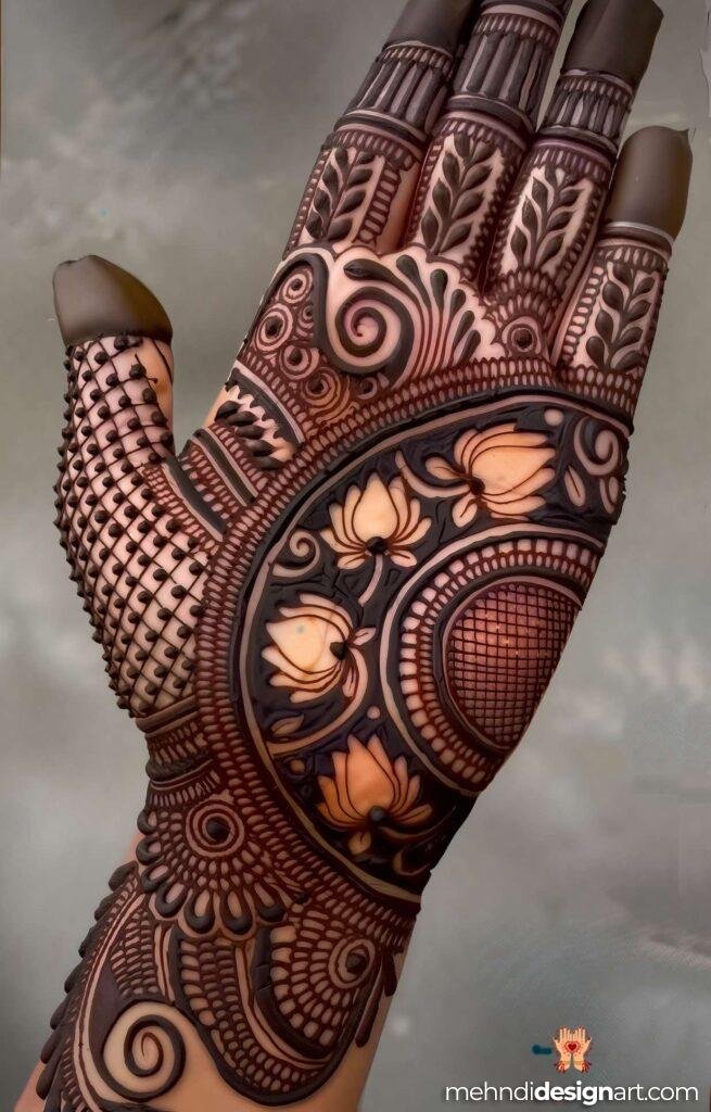 35+ Beautiful Easy Full Palm Mehndi Designs for Every Occasion 28