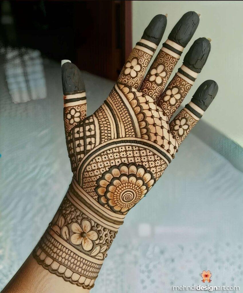 35+ Beautiful Easy Full Palm Mehndi Designs for Every Occasion 34