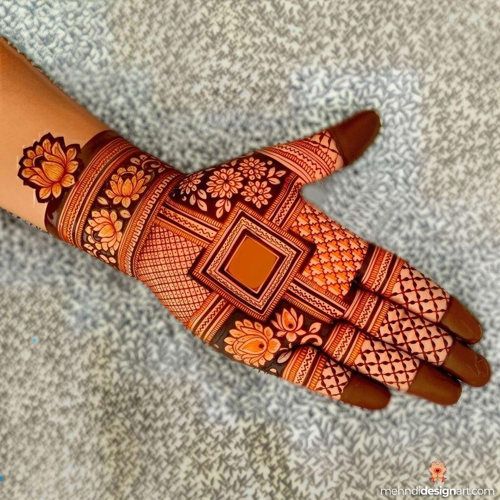 35+ Beautiful Easy Full Palm Mehndi Designs for Every Occasion 41