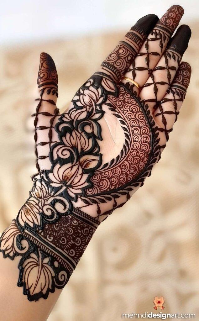 35+ Beautiful Easy Full Palm Mehndi Designs for Every Occasion 7