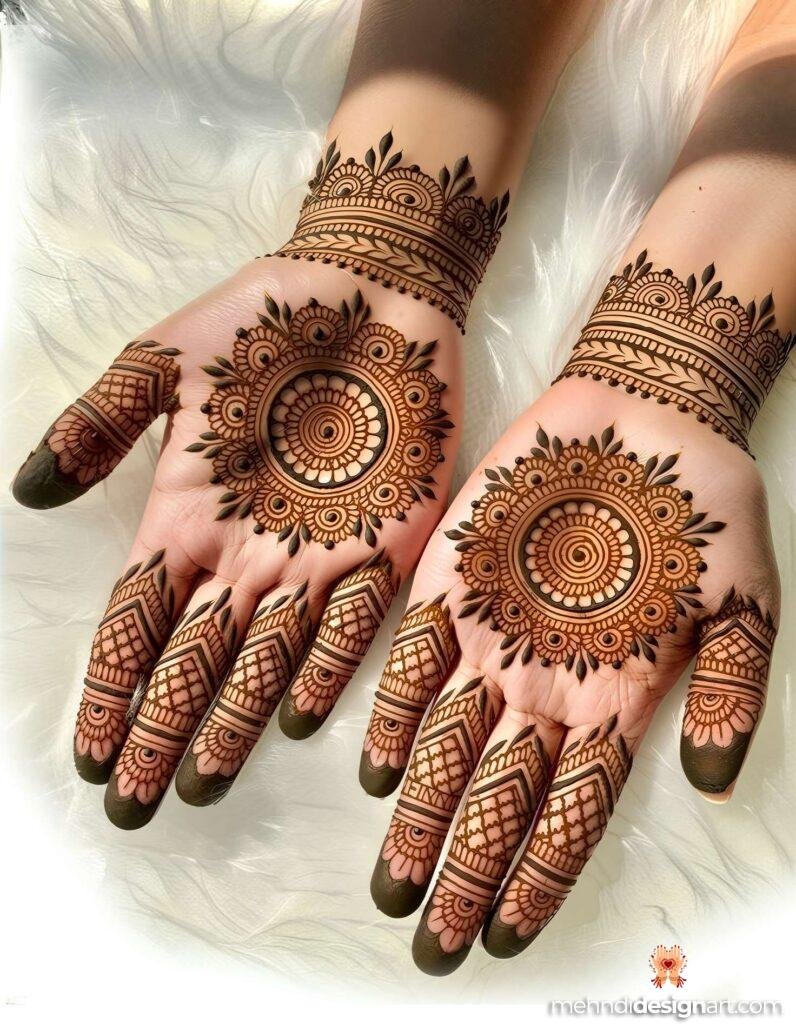 35+ Beautiful Easy Full Palm Mehndi Designs for Every Occasion 9