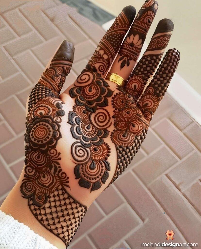 35+ Beautiful Easy Full Palm Mehndi Designs for Every Occasion 11