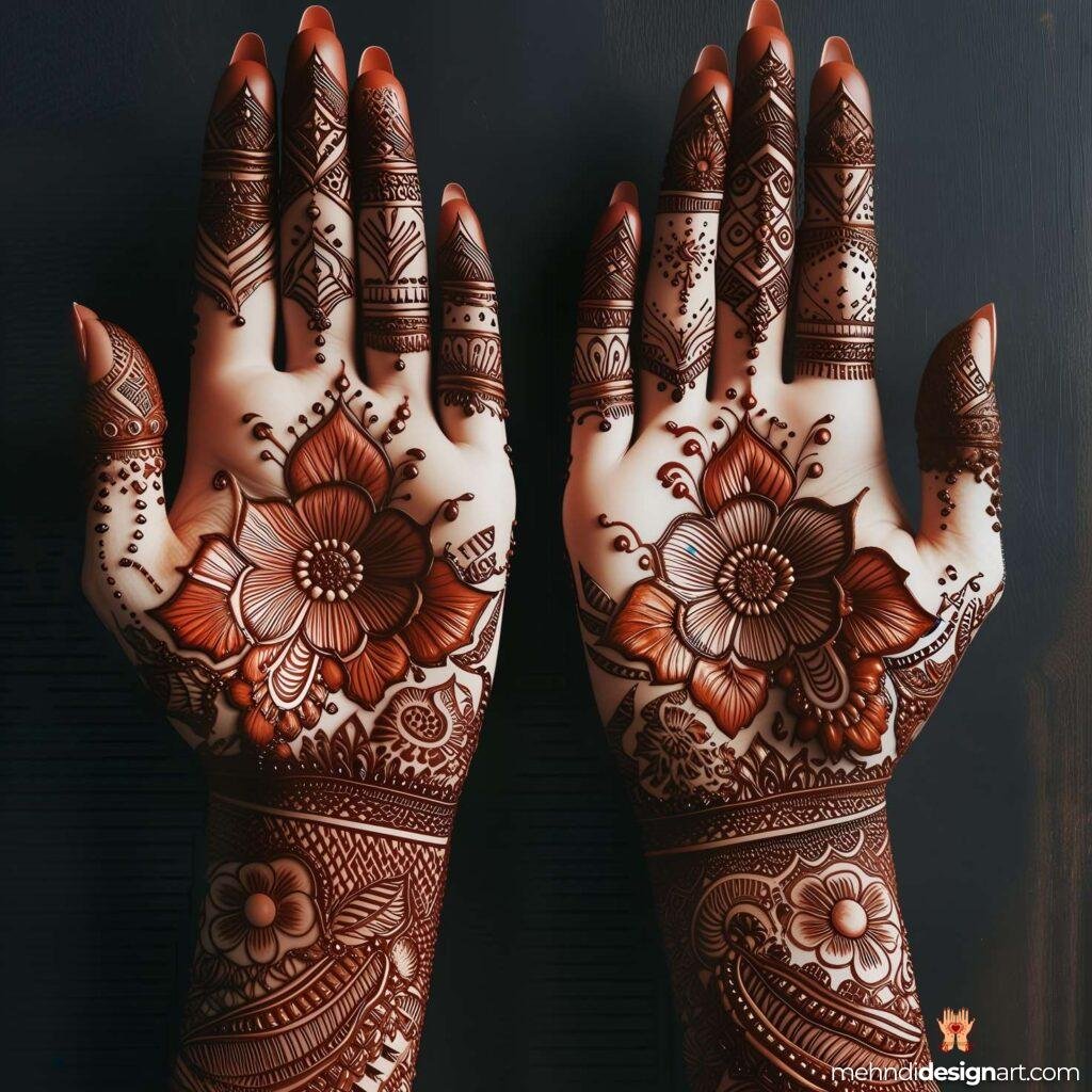 35+ Beautiful Easy Full Palm Mehndi Designs for Every Occasion 12