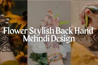 flower stylish back hand mehndi design