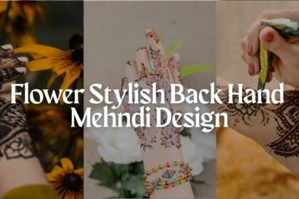 flower stylish back hand mehndi design