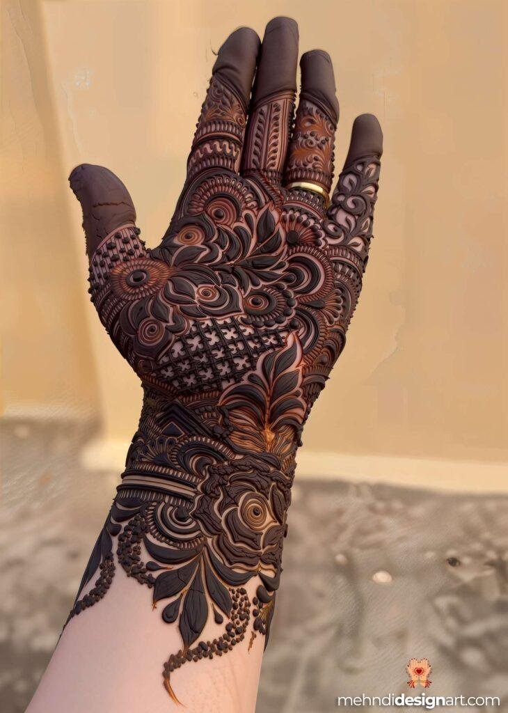 30+ Stunning Flower Stylish Back Hand Mehndi Design for Every Occasion 3