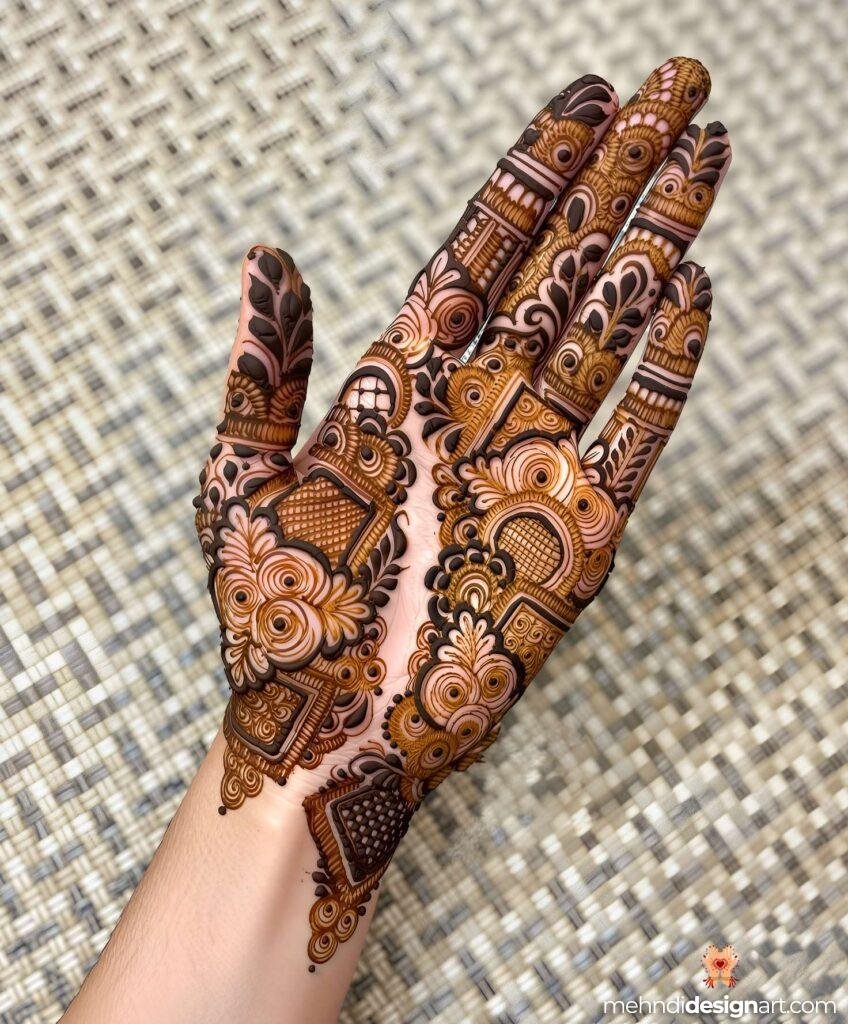 30+ Stunning Flower Stylish Back Hand Mehndi Design for Every Occasion 7
