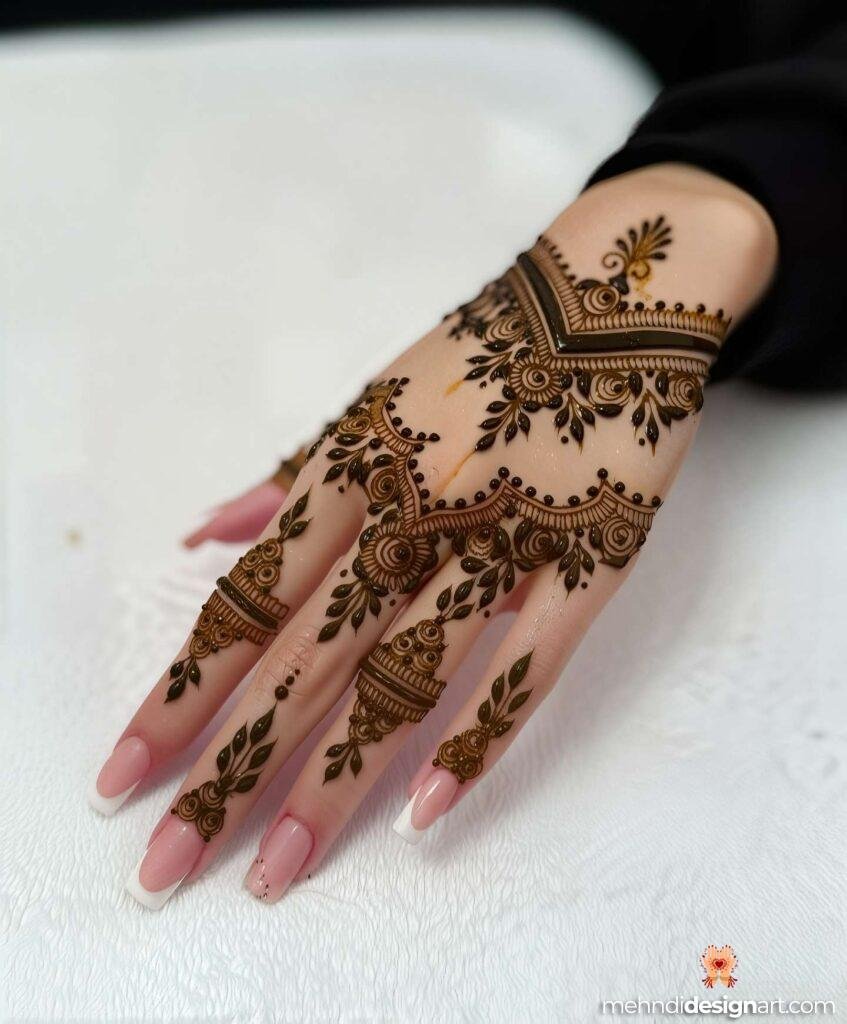 45+ Latest Arabic Mehndi Design That Elevates Style 34