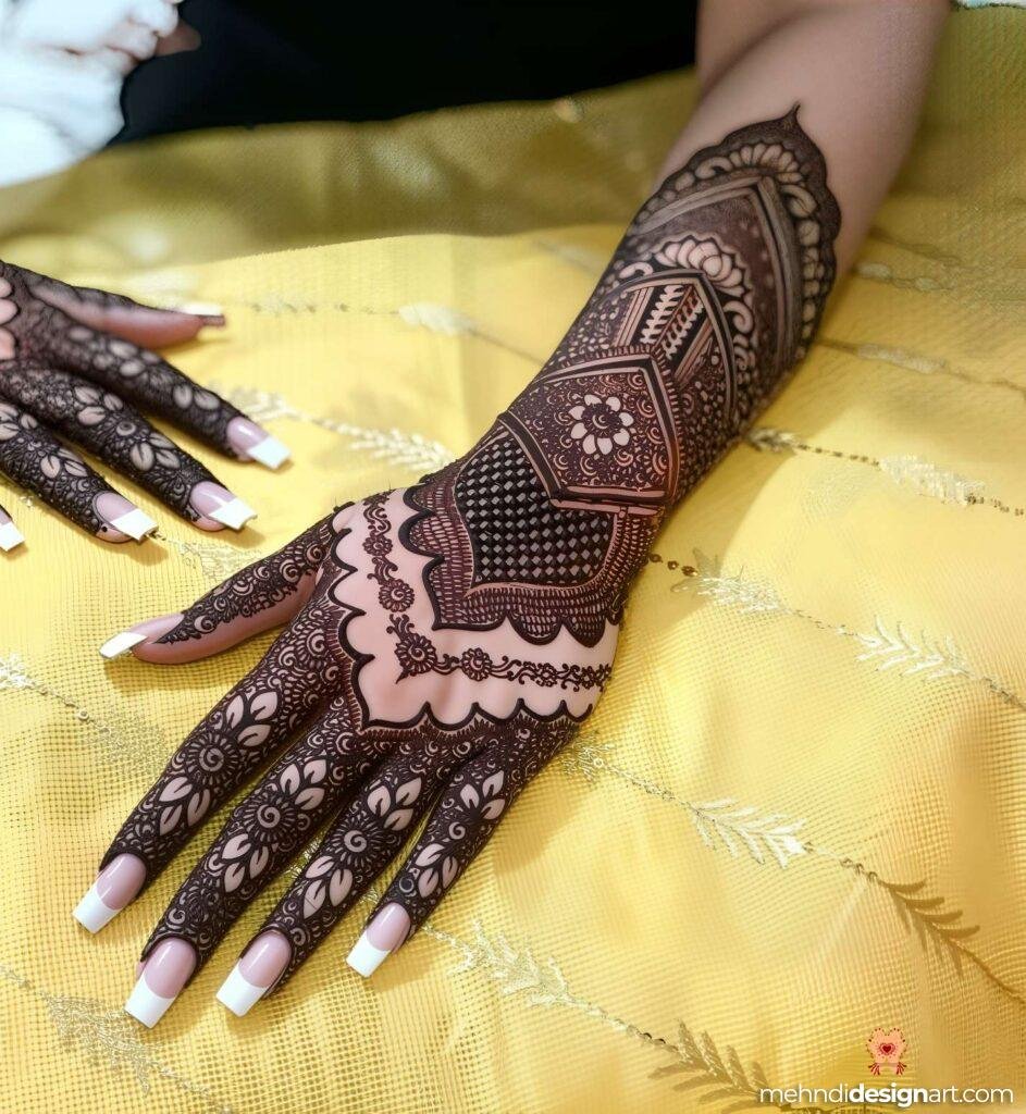31+ Elegant Wedding Dulhan Mehndi Design for a Gorgeous Bridal Look 28