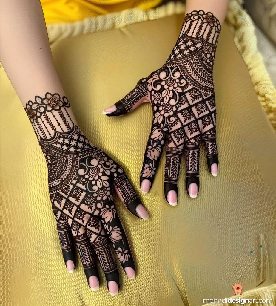 31+ Elegant Wedding Dulhan Mehndi Design for a Gorgeous Bridal Look 33