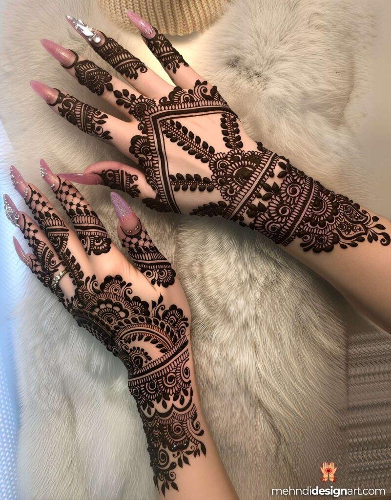 31+ Elegant Wedding Dulhan Mehndi Design for a Gorgeous Bridal Look 35