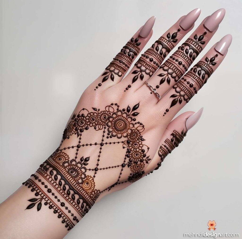 20+ Easy and Beautiful Mehndi Designs for Beginners 24
