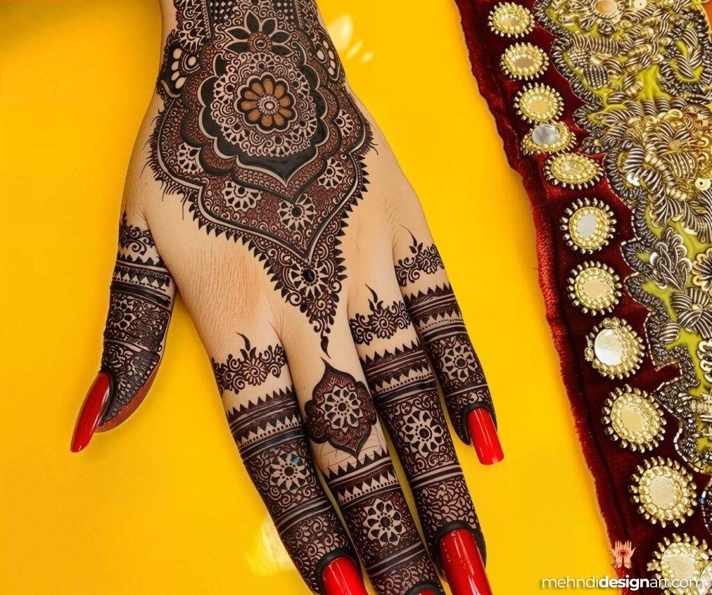 70+ Stylish Mehndi Design Back Hand: Elegant and Trendy Designs 23
