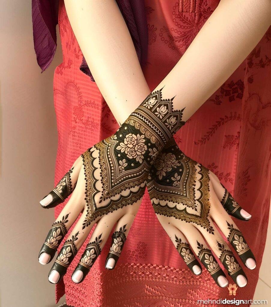 70+ Stylish Mehndi Design Back Hand: Elegant and Trendy Designs 34