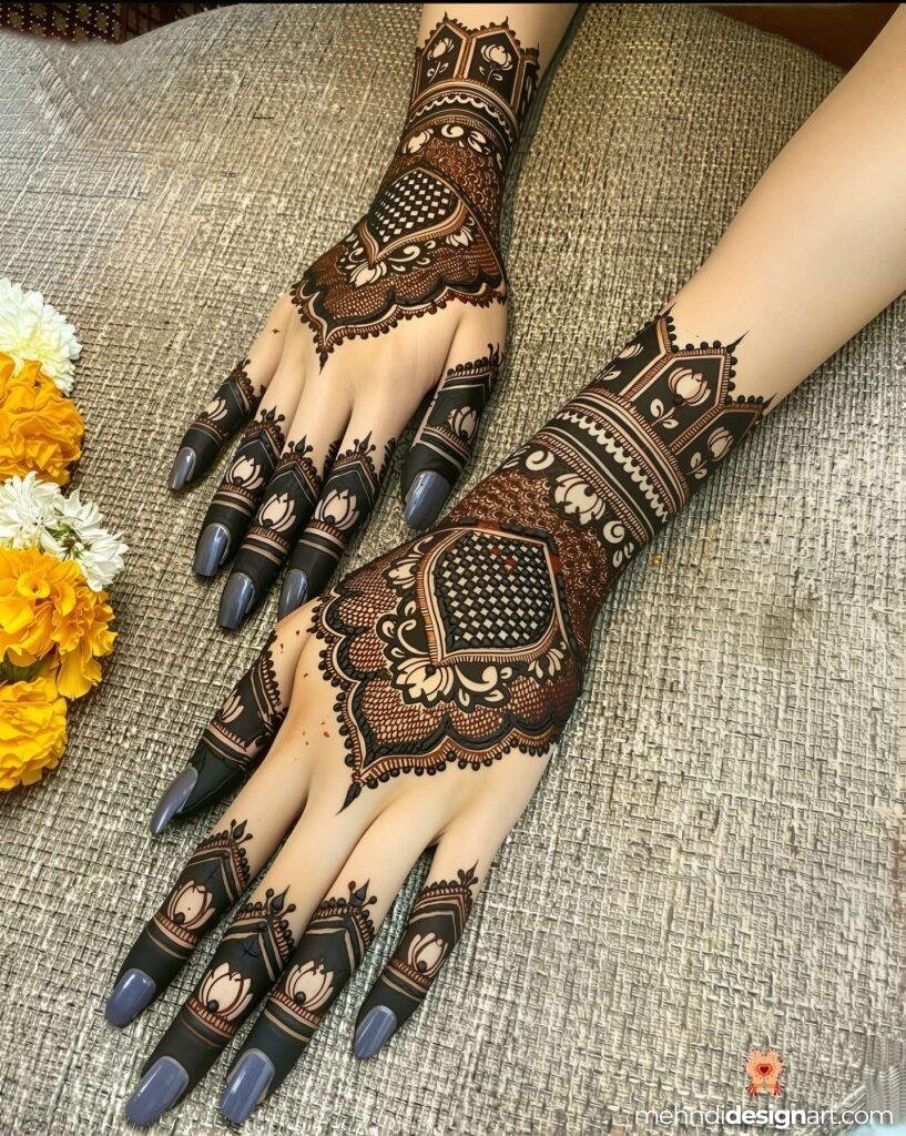 70+ Stylish Mehndi Design Back Hand: Elegant and Trendy Designs 67