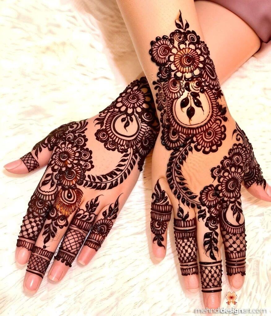 70+ Stylish Mehndi Design Back Hand: Elegant and Trendy Designs 69