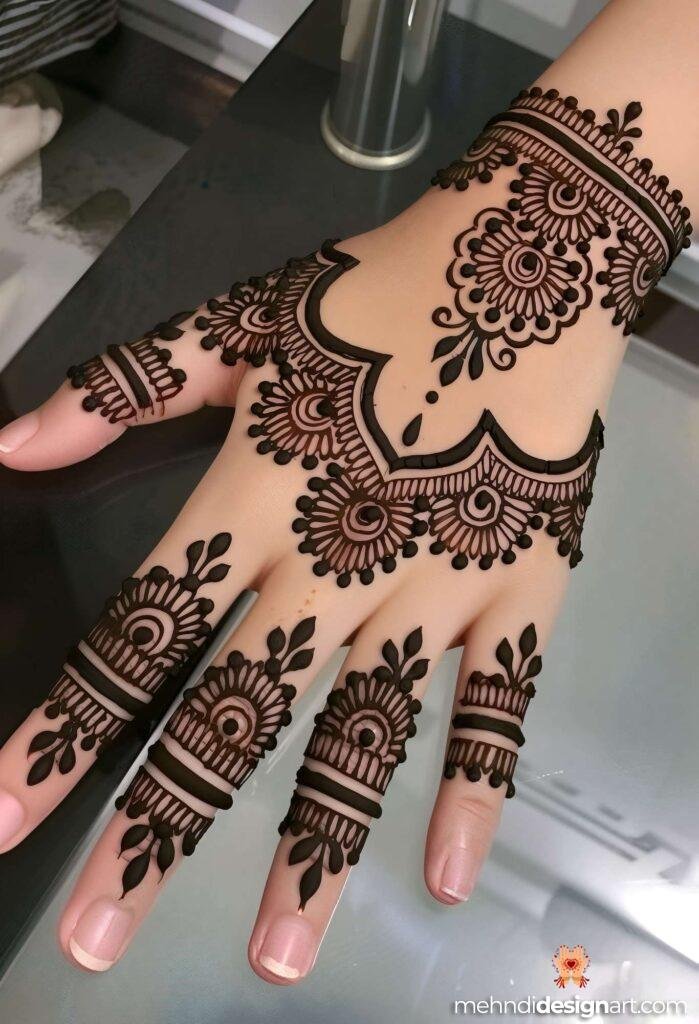 70+ Stylish Mehndi Design Back Hand: Elegant and Trendy Designs 76